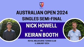 2024 Australian Open – Singles SemiFinal – Nick Howell 2 v Kieran Booth [upl. by Moscow]