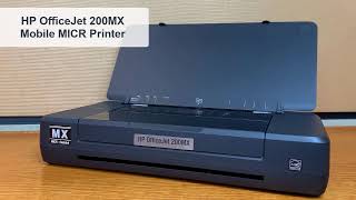 VersaCheck HP OfficeJet 200MX Mobile MICR Printer and VersaCheck Presto Software [upl. by Ecyob]