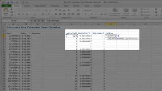 How to Calculate a Calendar Quarter for a Date [upl. by Nerta671]