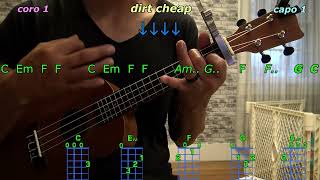 dirt cheap cody johnson acordes en ukulele [upl. by Anibla116]