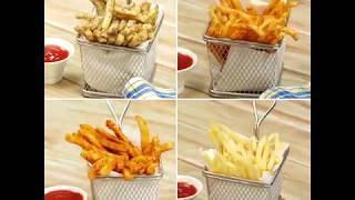 How to Make 4 Ways French Fries [upl. by Doy]