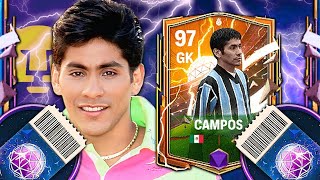 IS HE THE BEST GK HEROES PLAYER JORGE CAMPOS 97 OVR REVIEW  FC MOBILE 24 [upl. by Hartfield]