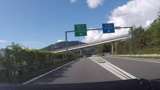 Switzerland by Autoroute  Vevey  A12A9 Junction for BernFribourg [upl. by Conah]