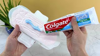 Just Put Toothpaste On A Sanitary Pad And You Will Be Amazed [upl. by Eade]