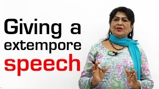 Giving a Extempore Speech  Spoken English Basic for Beginners [upl. by Atat545]