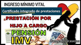 👶 Ingreso mínimo vital 💰📄 Certificado integral de prestaciones por hijo a cargo  Seguridad Social [upl. by Irak]