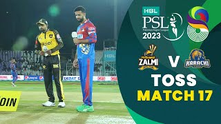 Toss  Peshawar Zalmi vs Karachi Kings  Match 17  HBL PSL 8  MI2T [upl. by Ethelin]