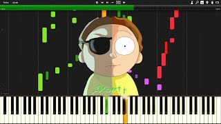 REMIX Evil Morty Theme Synthesia Piano [upl. by Elsey]