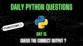 Solving 100 Python MCQs in 100 Days  Day 15 Challenge [upl. by Chamberlin652]