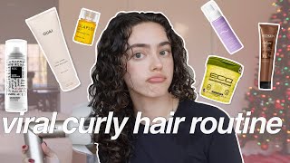 VIRAL TikTok Curly Hair Routine [upl. by Olegna401]