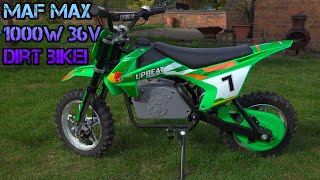 1000w 36v electric dirt bike review review moto ebike [upl. by Yuzik931]