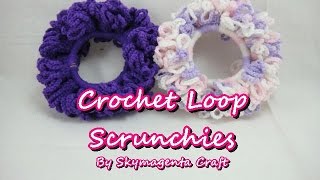 Crochet Tutorial  Loop Scrunchies [upl. by Elish]