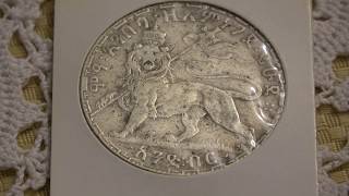 Ethiopia 1 Birr  Ethiopian Silver Dollar Unidentified Date [upl. by Ernst]