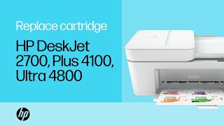 Replace Ink Cartridges  HP DeskJet 2700 Plus 4100 Ultra 4800 Printer Series  HP Support [upl. by Cissej]