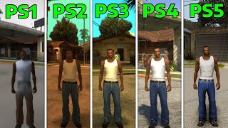 GTA San Andreas PS1 VS PS2 VS PS3 VS PS4 VS PS5 Comparison [upl. by Gnirol]