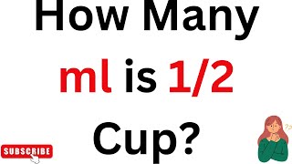 How Many ml is 12 of Cup [upl. by Vlad]