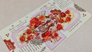 Journal With Me  Mini Art Journal  ❤️ Red Journal with me ❤️ redjournal asmrjournaling [upl. by Michel]