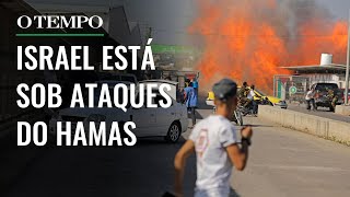 Israel e Gaza em guerra Imagens mostram primeiros momentos após ataques do Hamas [upl. by Scrivenor]