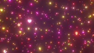 Pink And Orange Glowing 3D Hearts And Shapes Flying At Camera Slowly 4K 60fps Wallpaper Background [upl. by Daney731]