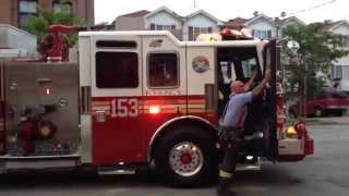 SUPER EXCLUSIVE 1ST VIDEO OF BRAND NEW KME FDNY ENGINE 153 RETURNING TO QUARTERS ON STATEN ISLAND [upl. by Anihs394]