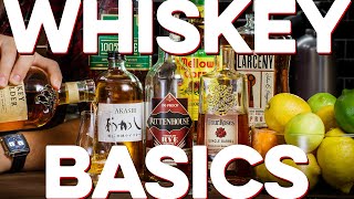 Whiskey What you Need to Know explaining various styles of Whiskey and tasting them  How to Drink [upl. by Laban]