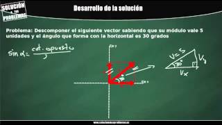 Descomposición de un vector Componentes perpendiculares [upl. by Enaujed]