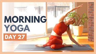 DAY 27 SOOTHE  10 min Morning Yoga Stretch – Flexible Body Yoga Challenge [upl. by Tema]