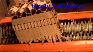 DIY cardboard shredder shredding video [upl. by Rorrys48]