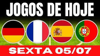 JOGOS DE HOJE  BRASILEIRÃO 2024  SEXTAFEIRA 05072024  JOGOS DE HOJE EUROCOPA  COPA AMÉRICA [upl. by Alleacim]