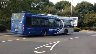 Buses and Coaches at Gatwick North Terminal including the NorthSouth Terminal shuttles 07072019 [upl. by Lali237]