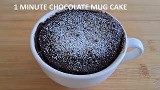 1 minute chocolate mug cake in microwave  Chocolate Mug Cake No Egg  Mug cake recipe  Mug cake [upl. by Relyuc]