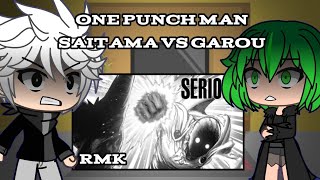 One punch man react to Saitama and Garou part 2  Opm react  Gacha life [upl. by Ayrotal]