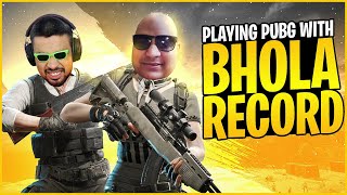 PLAYING PUBG MOBILE WITH BHOLA RECORD  FUNNY GAMEPLAY  FM RADIO GAMING [upl. by Milla235]