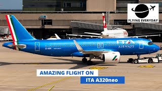 TRIP REPORT  ITA AIRWAYS A320neo  ECONOMY CLASS  PALERMO PMO  ROME FIUMICINO FCO [upl. by Ainotal]