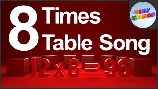 8 Times Table Song For Kids  Tiny Tunes [upl. by Aerbua897]