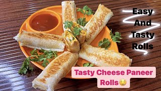 स्वादिष्ट चीज पनीर ब्रेड रोल 10 मिनट की आसान रेसिपी  Yummy Cheese Paneer Bread Roll  10 minutes [upl. by Malita]