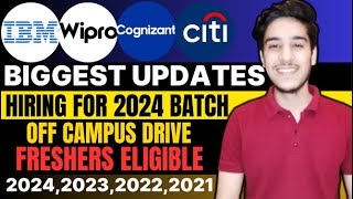 IBM Wipro Off campus hiring for 2024 batch  off campus drive for 2023 batch  2024 batch hiring [upl. by Florri420]