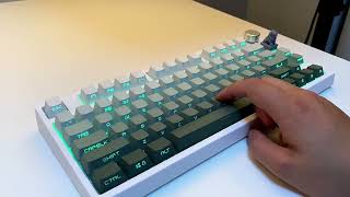 MECHANICAL KEYBOARD WHITE GREEN KEYCAP ASMR  MECHANICAL KEYBOARDDOUYIN  KB2 [upl. by Vachil]