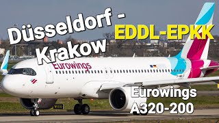 Eurowings A320 Düsseldorf  Krakow [upl. by Ahsiyt]