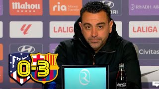 RUEDA PRENSA XAVI ATLETICO MADRID 03 FC BARCELONA [upl. by Enelkcaj]