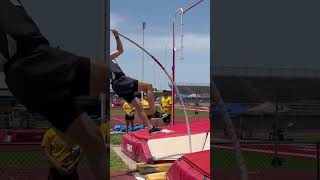 Old Man pole vault at Kansas Sunflower State Games 2024 12’ clearance [upl. by Niawat869]