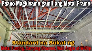 Paano MagKisame Anu ang Sukat ng Metal Furring Carrying Channel at Wall Angle [upl. by Deonne]