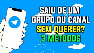 Como Recuperar Canais e Grupos que Sai Sem Querer Telegram  Como Recuperar Chats no Telegram [upl. by Adev987]