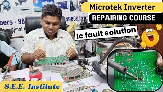 How to change IC in Microtek Inverter board  Best Institute for inverter Repairing course SEE inst [upl. by Hilton]