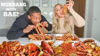 JUICY SEAFOOD BOIL MUKBANG WITH BAE  MARRIAGE KIDS LOVE ISLAND amp DESENIO [upl. by Enyamrahc]