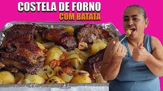 COMO FAZER COSTELA ASSADA COM BATATA NO FORNO  PASSO A PASSO [upl. by Annairam141]