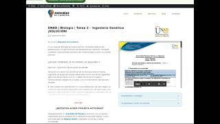 UNAD  Biología  Tarea 2 – Ingeniería Genética ¡SOLUCIÓN [upl. by Eloci555]