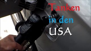 USA Rundreise Auto tanken in den USA  Mietwagen tanken USA [upl. by Plante]