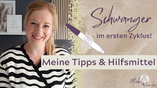 Schwanger im ersten Zyklus🤰🏼 Meine Tipps und Hilfsmittel zum schwanger werden [upl. by Remlap]