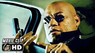 THE MATRIX RELOADED Clip  quotTwins vs Morpheusquot 2003 SciFi Laurence Fishburne [upl. by Skiest]